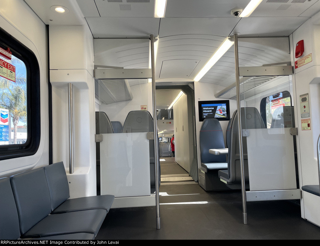 Interior of Caltrain Stadler KISS MU Car 